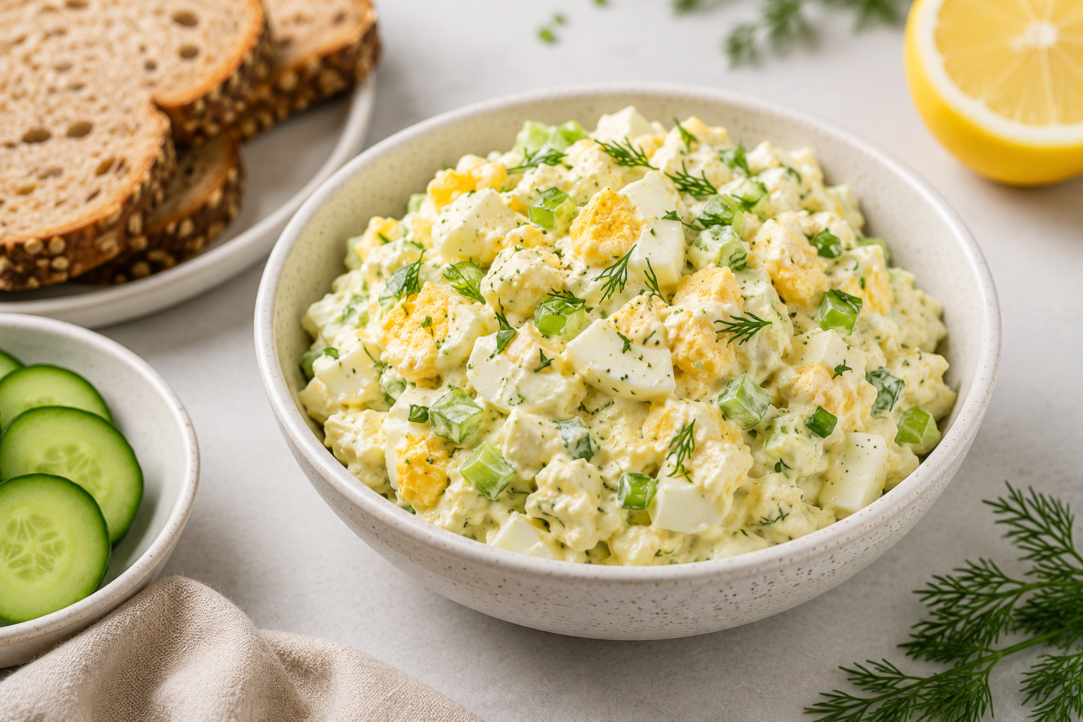 Greek yogurt egg salad without mayo